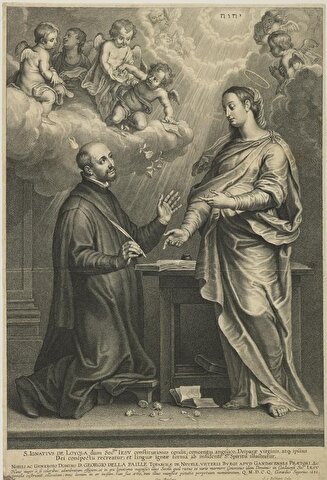 St. Ignatius and the virgin Mary - edited