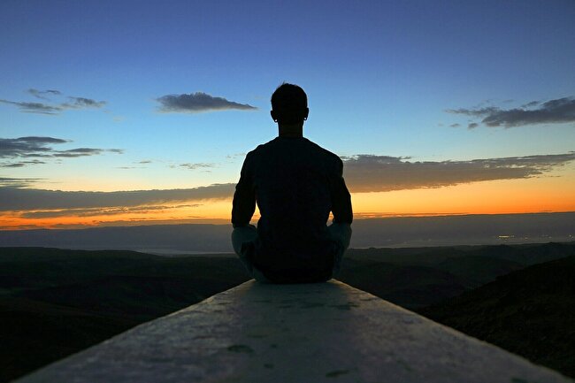 Praying in meditation